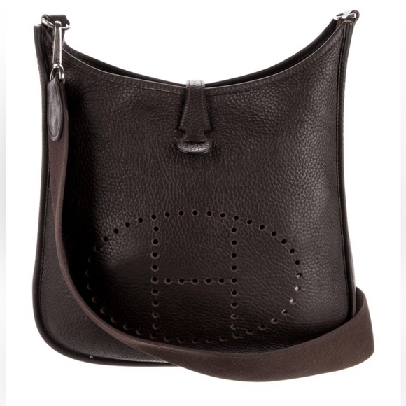 Hermès Clemence Evelyne ||| 29 HOBO in dark brown/Mona. - Picture 1 of 17